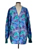 Assorted Brands Tropical Floral Graphic Multi Color Blue Kimono Size L - photo 1