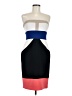 BCBGMAXAZRIA 100% Polyester Color Block Black Cocktail Dress Size 8 - photo 1