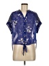 Leifnotes 100% Polyester Blue Short Sleeve Blouse Size 6 - photo 1