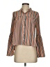Love, Fire 100% Polyester Stripes Orange Long Sleeve Blouse Size S - photo 1