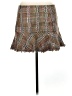 Theory 100% Silk Tweed Brown Silk Skirt Size 6 - photo 2