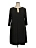 MSK Solid Black Casual Dress Size 1X - photo 1