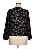 J.Crew Floral Black Long Sleeve Blouse Size 0X (estimated) - photo 1