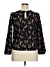 J.Crew Floral Black Long Sleeve Blouse Size 0X (estimated) - photo 2