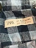 Zara 100% Cotton Checkered-gingham Blue Long Sleeve Button-Down Shirt Size 3 - 4 - photo 3
