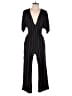 Paige 100% Rayon Stripes Black Jumpsuit Size XS - photo 1