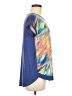 Spense 100% Polyester Tie-dye Blue Short Sleeve Blouse Size M - photo 4