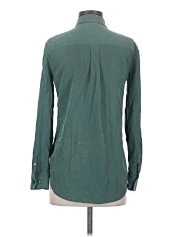 Equipment Long Sleeve Silk Top (view 2)