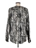 Go By Go Silk Silver Long Sleeve Blouse Size M - photo 2