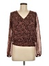 Nine Britton 100% Polyester Brown Long Sleeve Blouse Size M - photo 1