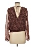Nine Britton 100% Polyester Brown Long Sleeve Blouse Size M - photo 2