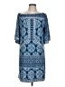 BCBGMAXAZRIA Paisley Blue Casual Dress Size L - photo 1