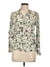 Esprit Floral Ivory Long Sleeve Blouse Size 10 - photo 1