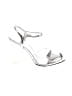 Stuart Weitzman 100% Leather Metallic Silver Sandals Size 8 - photo 1