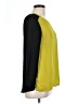 I.N. Studio 100% Polyester Color Block Green 3/4 Sleeve Top Size L (petite) - photo 4