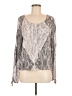 Lovestitch 100% Rayon Silver Long Sleeve Blouse Size M - photo 1
