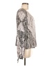 Lovestitch 100% Rayon Silver Long Sleeve Blouse Size M - photo 4