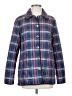 Coach 100% Polyester Plaid Blue Coat Size S - photo 1