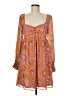 BCBGeneration 100% Polyester Paisley Orange Casual Dress Size 6 - photo 1