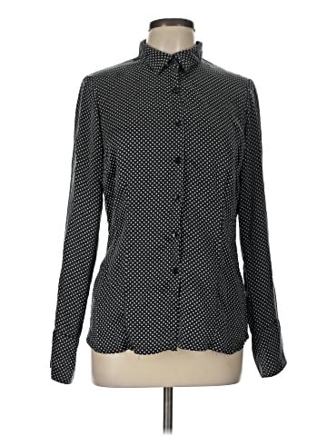 Velvet Long Sleeve Silk Top (view 1)