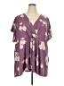 Torrid Purple Short Sleeve Blouse Size 5X Plus (5) - photo 1
