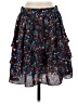 J.Crew 100% Polyester Floral Black Casual Skirt Size 2 - photo 1