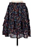 J.Crew 100% Polyester Floral Black Casual Skirt Size 2 - photo 2