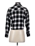 Love Notes 100% Cotton Plaid Black 3/4 Sleeve Button-Down Shirt Size S - photo 2
