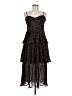 Aqua 100% Polyester Animal Print Brown Cocktail Dress Size M - photo 1