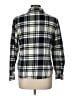 Chaps Plaid Black Long Sleeve Button-Down Shirt Size L - photo 2