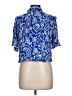 Haver 100% Rayon Blue Short Sleeve Blouse Size L - photo 2