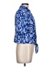 Haver 100% Rayon Blue Short Sleeve Blouse Size L - photo 4