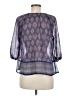 Hollister 100% Polyester Blue 3/4 Sleeve Blouse Size M - photo 2