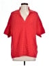 Boden 100% Cotton Red Poncho Size L - photo 1