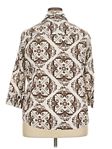 Foxcroft 3/4 Sleeve Button-Down Shirt (view 2)