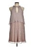 Ella Moss 100% Polyester Metallic Tan Cocktail Dress Size M - photo 1