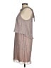 Ella Moss 100% Polyester Metallic Tan Cocktail Dress Size M - photo 5