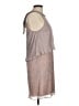 Ella Moss 100% Polyester Metallic Tan Cocktail Dress Size M - photo 4