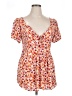 Torrid 100% Rayon Orange Short Sleeve Blouse Size 1X Plus (1) - photo 1