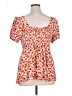 Torrid 100% Rayon Orange Short Sleeve Blouse Size 1X Plus (1) - photo 2