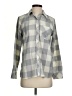 Vineyard Vines 100% Polyester Checkered-gingham Gray Long Sleeve Blouse Size 4 - photo 1