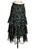 Ann Taylor 100% Polyester Floral Black Casual Skirt Size S - photo 1