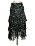 Ann Taylor 100% Polyester Floral Black Casual Skirt Size S - photo 2
