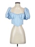 ASTR The Label Blue Short Sleeve Blouse Size S - photo 1