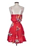 Express 100% Rayon Tropical Red Cocktail Dress Size XS - photo 2