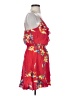Express 100% Rayon Tropical Red Cocktail Dress Size XS - photo 4