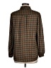 Bellatrix 100% Polyester Houndstooth Brown Long Sleeve Blouse Size M - photo 2
