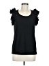 52Seven Black Short Sleeve Top Size M - photo 1