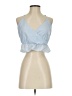Super down 100% Cotton Blue Sleeveless Blouse Size S - photo 1