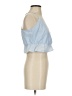 Super down 100% Cotton Blue Sleeveless Blouse Size S - photo 4